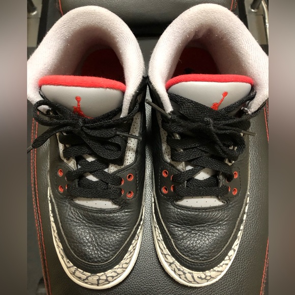 Air Jordan 3 Black Cement OG Youth BG GS 4.5y Women 6 6w - Picture 3 of 7